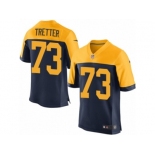 Men's Nike Green Bay Packers #73 JC Tretter Elite Navy Blue Alternate NFL Jersey