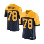 Men's Nike Green Bay Packers #78 Jason Spriggs Elite Navy Blue Alternate NFL Jersey