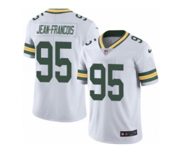 Men's Nike Green Bay Packers #95 Ricky Jean-Francois Elite White Rush NFL Jersey