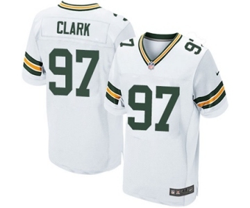 Men's Nike Green Bay Packers #97 Kenny Clark Elite White NFL Jersey