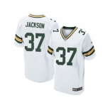 Nike Green Bay Packers #37 Josh Jackson White Men Stitched NFL Elite Jersey