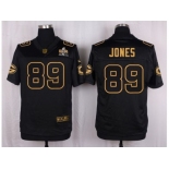 Nike Green Bay Packers #89 James Jones Black Pro Line Gold Collection Jersey[Elite]