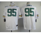 Nike NFL Jerseys Green Bay Packers #95 Datone Jones White[Elite]