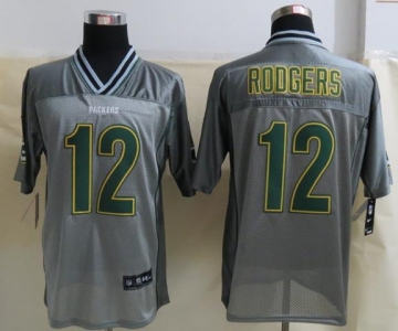 nike nfl jerseys green bay packers #12 aaron rodgers grey[Elite vapor]