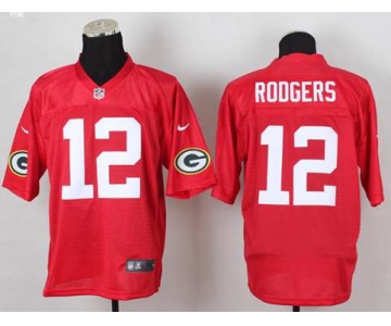 nike nfl jerseys green bay packers #12 aaron rodgers red[Elite]