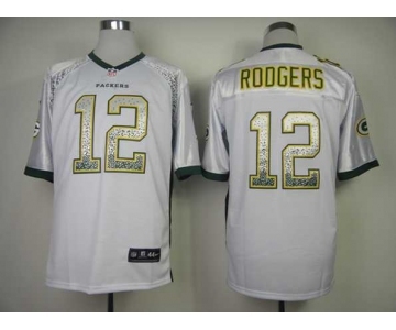 nike nfl jerseys green bay packers #12 aaron rodgers white[Elite drift fashion]