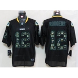 nike nfl jerseys green bay packers #12 rodgers black[Elite united sideline]