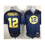 nike nfl jerseys green bay packers #12 rodgers blue[elite]