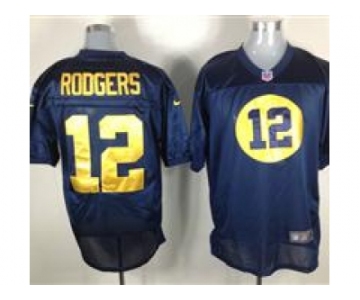 nike nfl jerseys green bay packers #12 rodgers blue[elite]