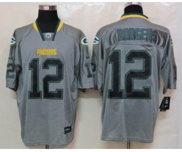 nike nfl jerseys green bay packers #12 rodgers grey[Elite lights out]