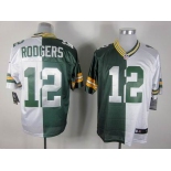 nike nfl jerseys green bay packers #12 rodgers white-green[Elite split]