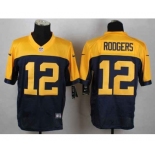 nike nfl jerseys green bay packers #12 rodgers yellow-blue[Elite]