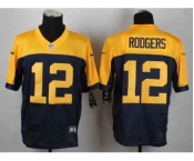 nike nfl jerseys green bay packers #12 rodgers yellow-blue[Elite]