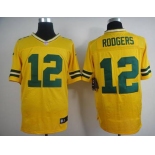 nike nfl jerseys green bay packers #12 rodgers yellow[Elite]