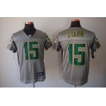 nike nfl jerseys green bay packers #15 bart starr grey[Elite shadow]