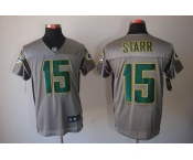 nike nfl jerseys green bay packers #15 bart starr grey[Elite shadow]