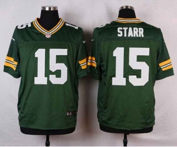 nike nfl jerseys green bay packers #15 starr green[Elite]