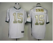 nike nfl jerseys green bay packers #15 starr white[Elite drift fashion]