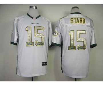 nike nfl jerseys green bay packers #15 starr white[Elite drift fashion]