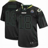 nike nfl jerseys green bay packers #18 cobb black[Elite lights out 50th Patch]