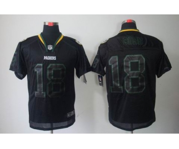 nike nfl jerseys green bay packers #18 cobb black[Elite lights out]