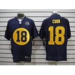 nike nfl jerseys green bay packers #18 cobb blue[Elite 50th Patch]