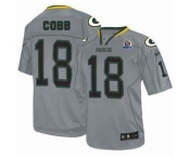 nike nfl jerseys green bay packers #18 cobb grey[Elite lights out 50th Patch]