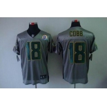 nike nfl jerseys green bay packers #18 cobb grey[Elite shadow 50th Patch]