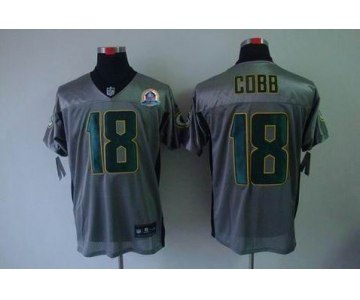 nike nfl jerseys green bay packers #18 cobb grey[Elite shadow 50th Patch]