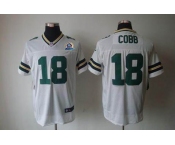 nike nfl jerseys green bay packers #18 cobb white[Elite 50th Patch]