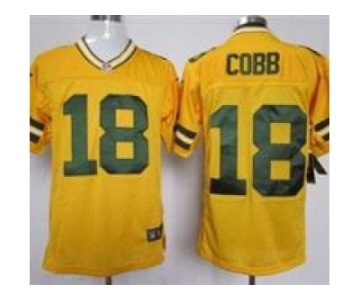 nike nfl jerseys green bay packers #18 cobb yellow[Elite]