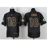 nike nfl jerseys green bay packers #18 randall cobb black[Elite gold lettering fashion]