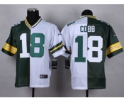 nike nfl jerseys green bay packers #18 randall cobb whith-green[Elite split]