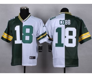 nike nfl jerseys green bay packers #18 randall cobb whith-green[Elite split]