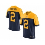 nike nfl jerseys green bay packers #2 mason crosby yellow-blue[Elite]