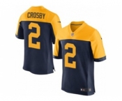 nike nfl jerseys green bay packers #2 mason crosby yellow-blue[Elite]