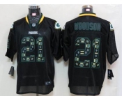 nike nfl jerseys green bay packers #21 woodson black[Elite united sideline]