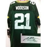 nike nfl jerseys green bay packers #21 woodson green[Elite signature]