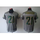 nike nfl jerseys green bay packers #21 woodson grey[Elite shadow]