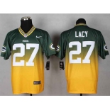 nike nfl jerseys green bay packers #27 eddie lacy green-yellow[Elite drift fashion][second version]