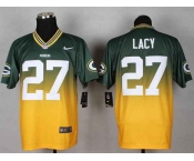 nike nfl jerseys green bay packers #27 eddie lacy green-yellow[Elite drift fashion][second version]