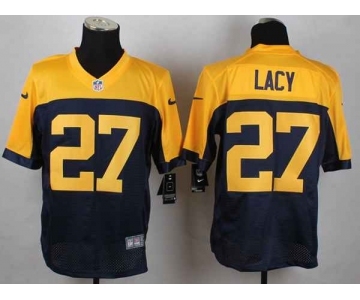 nike nfl jerseys green bay packers #27 lacy yellow-blue[Elite]