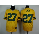 nike nfl jerseys green bay packers #27 lacy yellow[Elite]