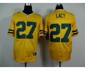 nike nfl jerseys green bay packers #27 lacy yellow[Elite]