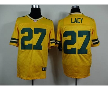 nike nfl jerseys green bay packers #27 lacy yellow[Elite]