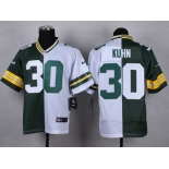 nike nfl jerseys green bay packers #30 john kuhn whith-green[Elite split]