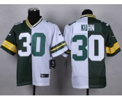 nike nfl jerseys green bay packers #30 john kuhn whith-green[Elite split]