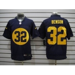 nike nfl jerseys green bay packers #32 benson blue[Elite]