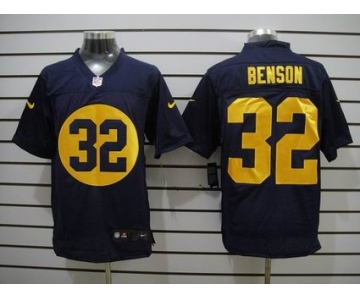 nike nfl jerseys green bay packers #32 benson blue[Elite]