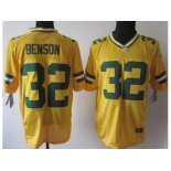 nike nfl jerseys green bay packers #32 benson yellow[Elite]